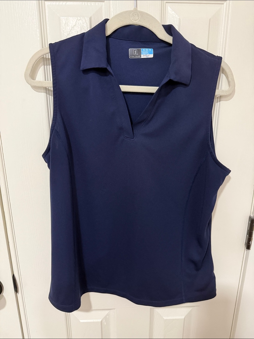 PGA Tour Navy Sleeveless Collared Tank Top